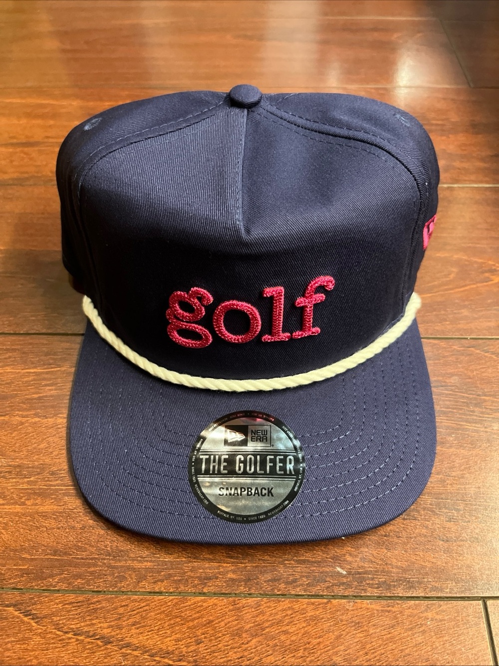 New Era The Golfer Hat Golf Snapback Rope Cap Navy Blue Pink Adjustable New Tag